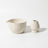 Matcha Set Terrazzo - Bowl and Whisk Holder (Chawan & Chasen Tate)